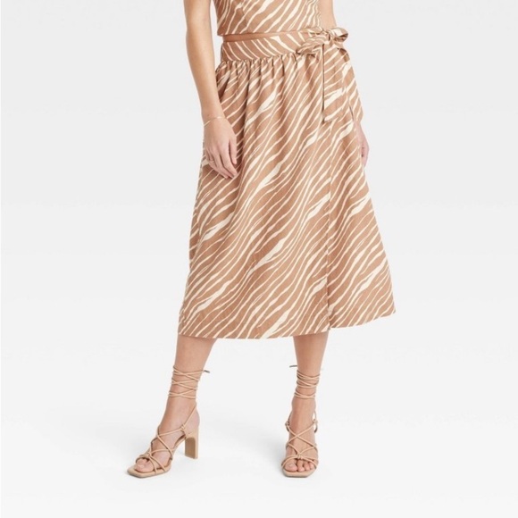 Women's Linen Wrap A-Line Skirt - A New
Day Brown XS - Picture 1 of 6